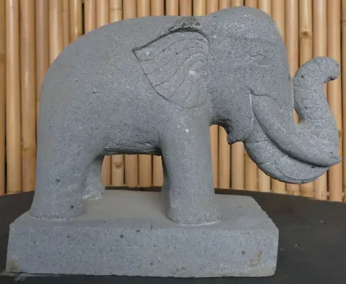 Product image of the product “Standing elephant made of Riverstone about 45cm length ”