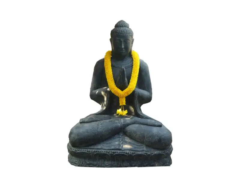 Product image 1 of the product “Necklace, Satin, Yellow - for Buddha statue, in the diameter from 20 to 50cm ”