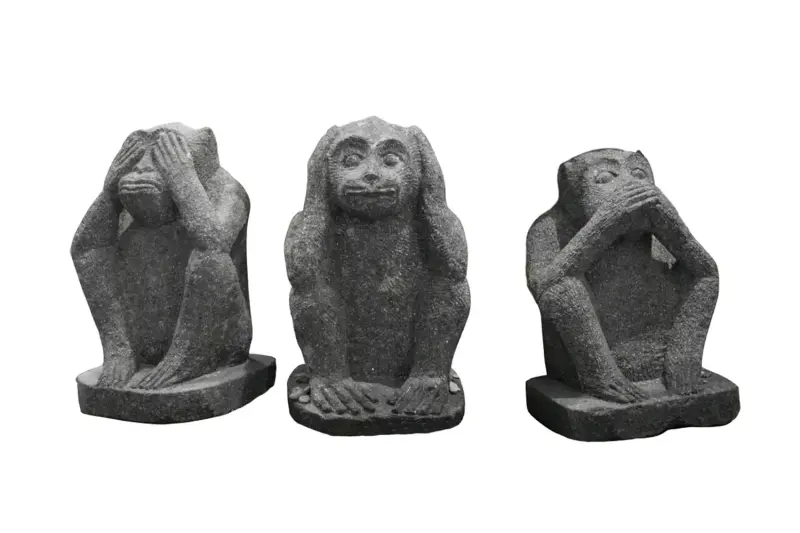 Product image 1 of the product “Three monkeys, see nothing, hear nothing, say nothing, 30 cm height ”
