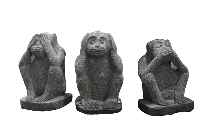 Product image 1 of the product “Three Monkeys ,Basenite - Natural ”