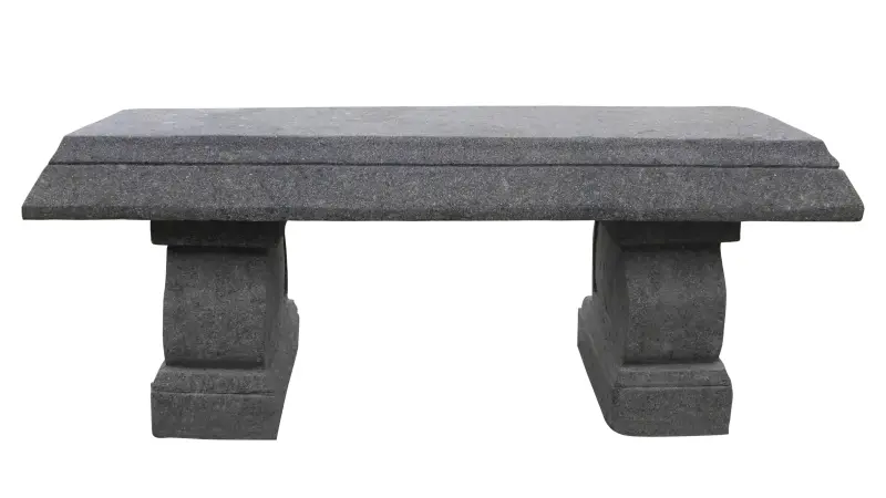 Product image 1 of the product “Stone bench with decorations (3 pieces), 120x45x46cm  Natural stone (Basanit), ”