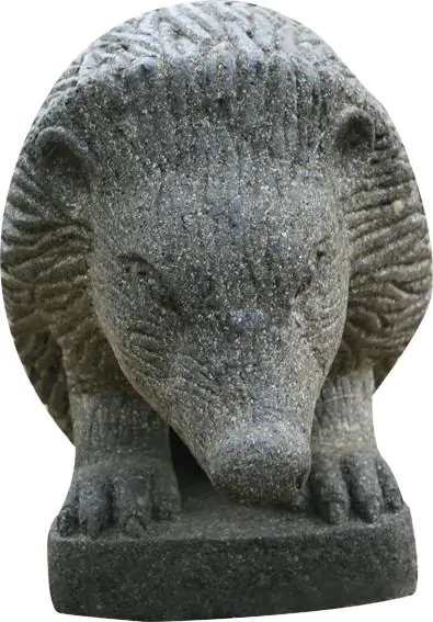 Product image 1 of the product “Hedgehog, 50cm height, natural stone (basanite) ”