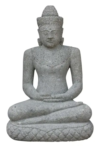 Product image 1 of the product “Sitting Buddha, 100cm height,  natural stone (Basanite), stonemasonry ”