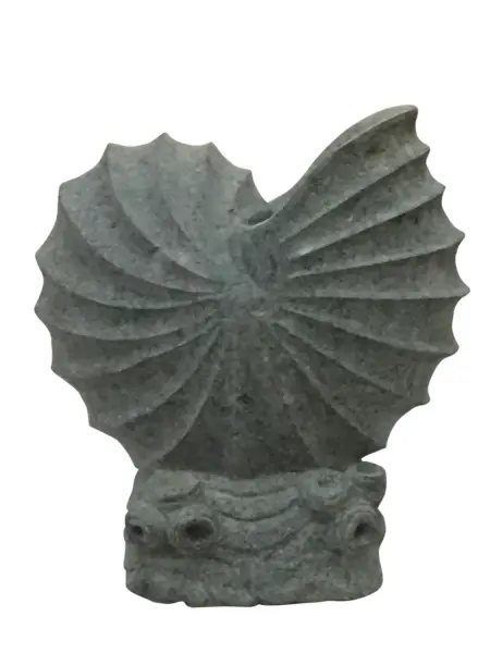 Product image 1 of the product “Nautilus Shell - sculpture on base, 50cm. Natural stone (Basanit), stonemasonry ”