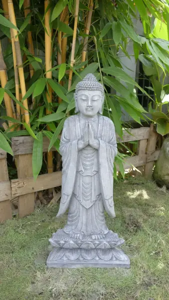 Product image 1 of the product “Jagan - Standing Buddha, Namaskara, 82cm H | cast stone ”