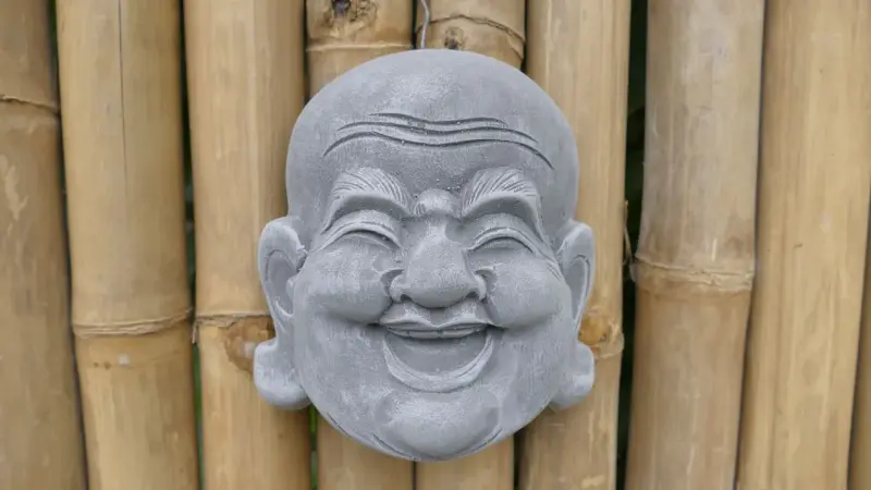 Product image 1 of the product “Mian - Small Buddha mask, 16.5cm H | cast stone ”