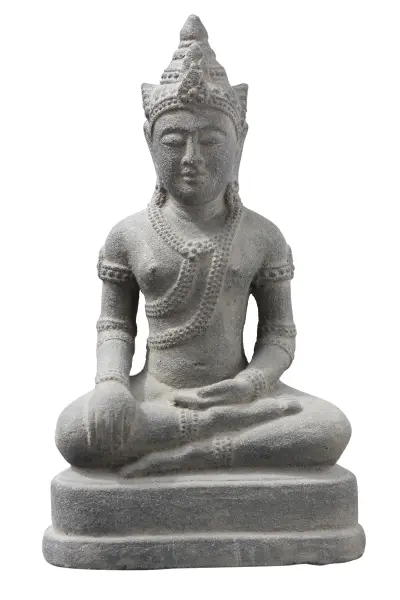 Product image 1 of the product “Seated Buddha - Khmer, in the sizes from 30cm to 50cm, Antique finish ”
