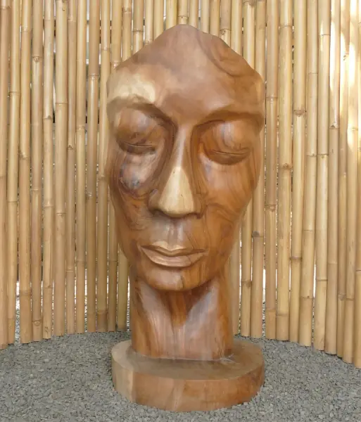 Product image 1 of the product “Mask female by original made of suar wood, 120cm height ”