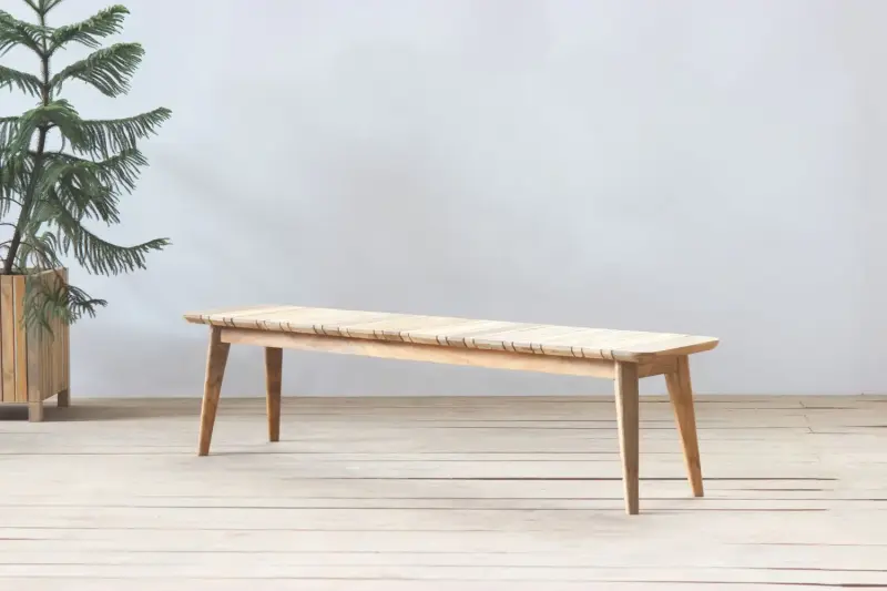 Product image 1 of the product “Outdoor Bench, made from Recycled teak wood, approx. 180cm Length ”
