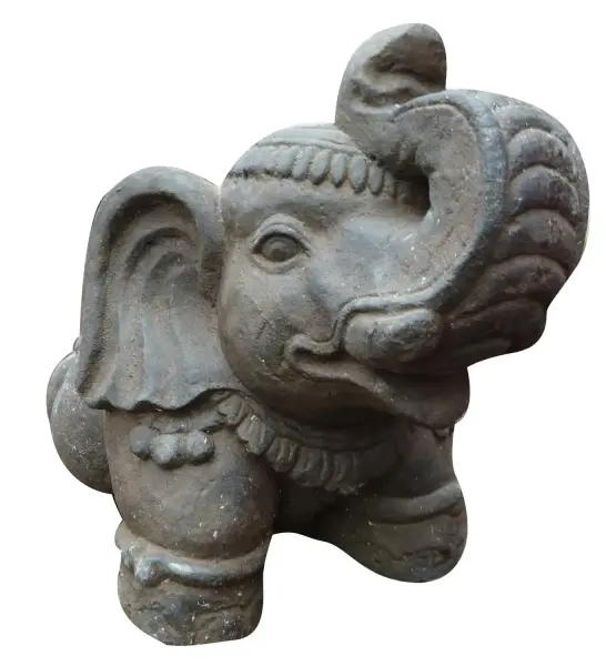 Product image 1 of the product “Elephant (India style), In the sizes from 20 to 30cm | Cast stone, handcrafted & coloured ”
