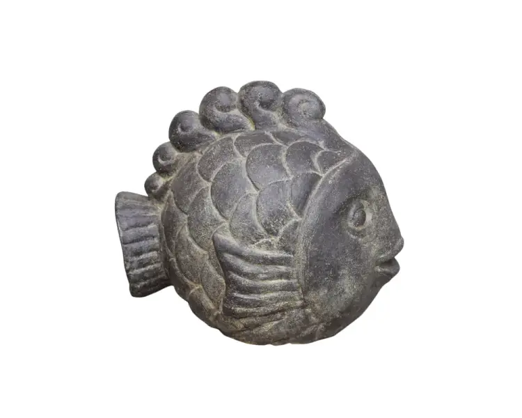 Product image 1 of the product “Happy Fish, 30 cm L | Cast stone, handcrafted & coloured ”