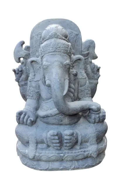 Product image 1 of the product “Ganesh, seated, 70 cm H, cast stone, antique finish ”