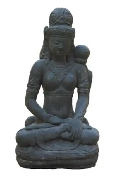 Product image 1 of the product “Shiva sitting, cast stone, 47cm high, Antique Finish ”