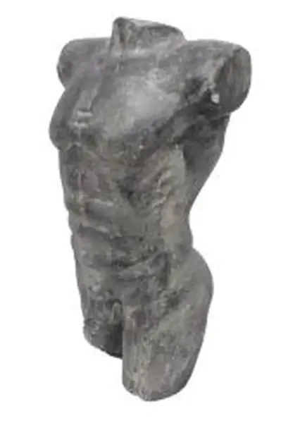 Product image 1 of the product “Male Torso. 29 x 17 x 50cm. Stone cast, handcrafted & coloured ”