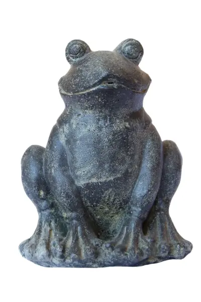Product image 1 of the product “Frog Prince as watergame, casted stone, in the sizes from 15cm to 35cm, Antique finish ”