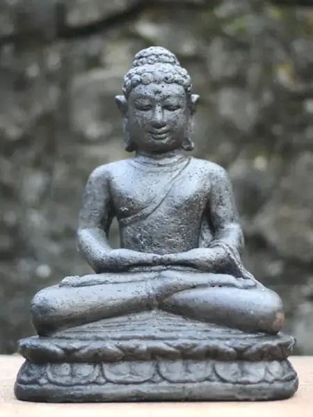 Product image 1 of the product “Buddha figure, seated, 21 cm, black ”