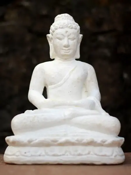 Product image 1 of the product “Buddha figurine, sitting, 21 cm, white ”