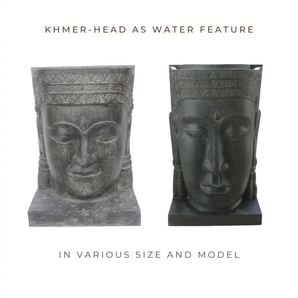 Product image 1 of the product “Khmer-Head as water feature with alternative stand, in the sizes 75cm and 147cm, in various model, antique finish ”