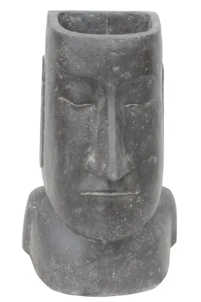 Product image 1 of the product “Abstract head as planter. 66 cm height, 14 cm depth, cast stone, handcrafted & coloured ”