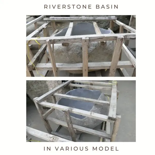 Product image 1 of the product “Basin from Riverstone, Natural surface, polished inside. Dia approx 86-90. Height 51-55 ”