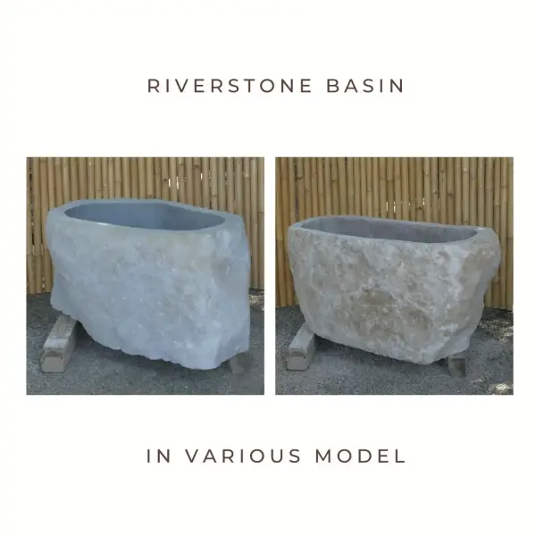 Product image 1 of the product “Riverstone basin, natural surface, polished inside. Dia approx 101-110. Height 51-60 ”
