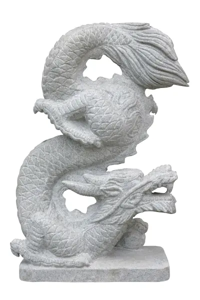 Product image 1 of the product “Standing Dragon, approx 50cm L made from Naturestone Riverstone ”