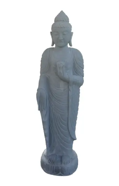 Product image 1 of the product “Standing Buddha with Lotus Flower, ca. 120 cm H ”