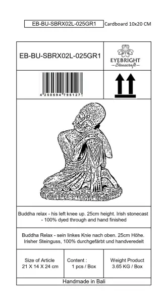 Product image 10 of the product “Amal - Buddha relax - left knee up. 24cm H | cast stone ”