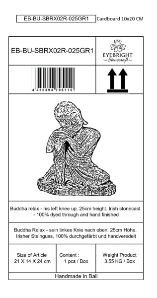 Product image 10 of the product “Amar - Buddha relax - right knee up. 24cm H | cast stone ”