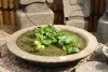 Product image 2 of the product “Bowl model „Lotus“, bossed outer surface, 100x100x30 cm  Natural stone (Basanit), ”