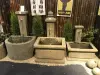 Product image 2 of the product “Wall fountain model „Verona“, 120 cm height, natural stone (Basanite), stonemasonry, without pump, pipes, faucet, drilling ”