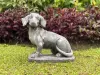 Product image 2 of the product “Timber - Dachshund sitting on a pedestal, 37 cm L | cast stone ”