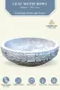 Product image 2 of the product “Medan - Bowl with leaf motive, Ø 29 cm | cast stone ”