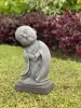 Product image 2 of the product “Ling - Monk, standing, bent sideways, 34 cm H | cast stone ”