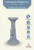 Product image 2 of the product “Rinjani - pedestal, tapered, with lotus motif, Ø 24cm, 52cm H | cast stone ”