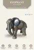 Product image 2 of the product “Elephant, 85cm Length | GRC (Glassfibre Reinforced Concrete), Copper Finish ”