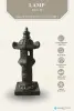 Product image 2 of the product “Lamp, 40cm Ø and 80cm Height | GRC (Glassfibre Reinforced Concrete), Copper Finish ”