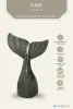 Product image 2 of the product “Tail, 102cm Height | GRC (Glassfibre Reinforced Concrete), Copper Finish ”