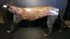 Product image 2 of the product “Walking Panther, 190cm length, sculpture from upcyceled oil barrel. ”