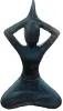 Product image 2 of the product “Sitting woman in Yoga position - Arms Low, in the sizes from 30 to 155cm, cast stone, antique finish ”
