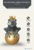 Product image 2 of the product “Frog Prince sitting on ball, approx. 50cm height, cast stone, hollow, handcrafted & coloured ”