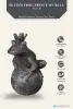 Product image 2 of the product “Frog Prince sitting on ball, approx. 70cm height, cast stone, hollow, handcrafted & coloured ”