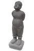 Product image 2 of the product “Corean inspired statue.Standing Boy. 47 x 40 x 148cm. Stone cast, handcrafted & coloured ”
