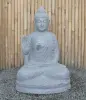 Product image 2 of the product “Seated Buddha made of Riverstone in Abhaya Position - gesture of fearlessness, H. 83cm. ”