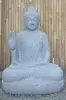 Product image 2 of the product “Seated Buddha made of Riverstone in Abhaya Position - gesture of fearlessness, H.100 cm, natural. ”