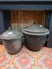 Product image 2 of the product “Set of two buckets, recycled tires, with lid ”