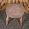 Product image 2 of the product “Table with round model and traingle legs made of teak wood about 70cm height ”