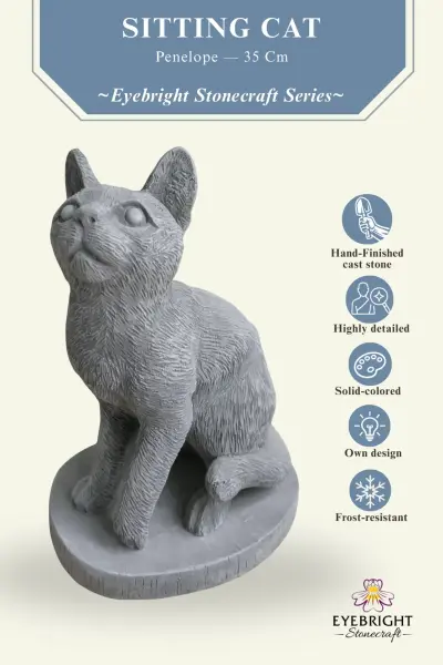 Product image of the product “Penelope - Cat, 35cm Height | cast stone ”