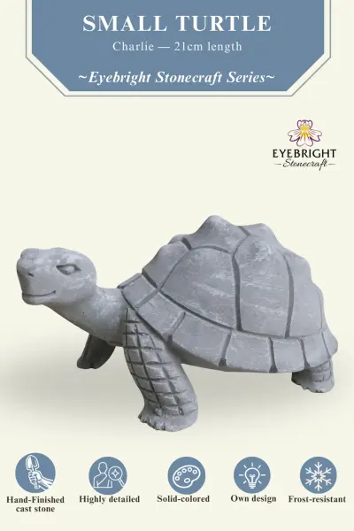 Product image of the product “Charlie - Small Turtle, 21cm Length | cast stone ”