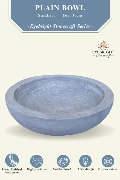 Product image 2 of the product “Surabaya - Bowl, plain, Ø 30 cm | cast stone ”